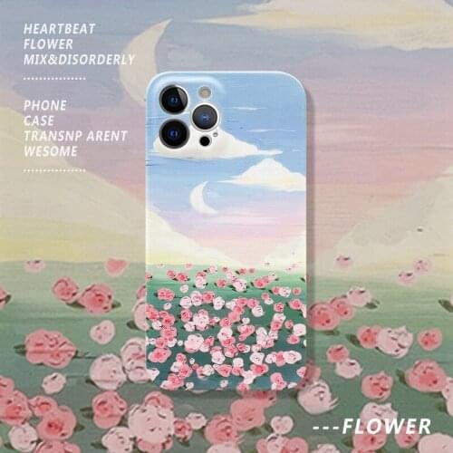 PINZHENG Landscape Painting Mobile Phone Case For iPhone X XS 11 12 Pro Max Silicone Protective Cover For 7 8 Plus Phone Cases