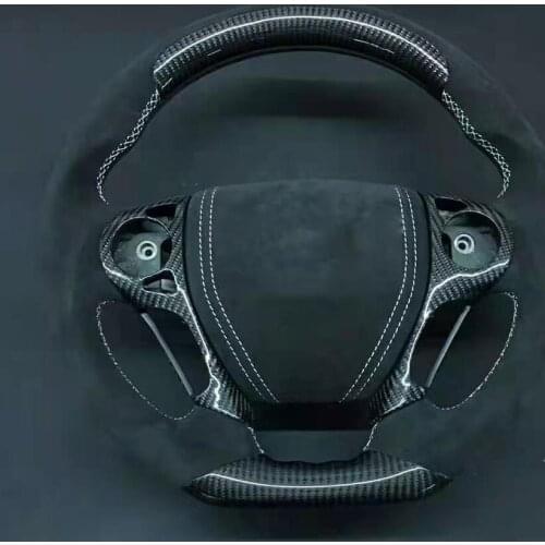 Cuatomized Carbon Fiber Sports Steering Wheel Perforated Leather for Honda 10th Generation Accord 2018-2020