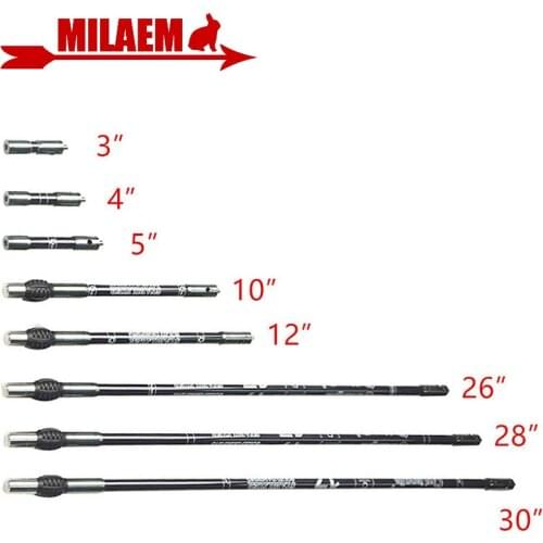 1pc Archery Carbon Stabilizer Balance Bar Stabilizer Rubber Damping Rod Shock Absorber Recurve Bow Shooting Accessories