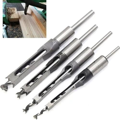 6~25mm Square Drill Bit HSS Twist Drill Bits Woodworking Drill Tools Kit Set Square Auger Mortising Chisel Drill Set Square Hole