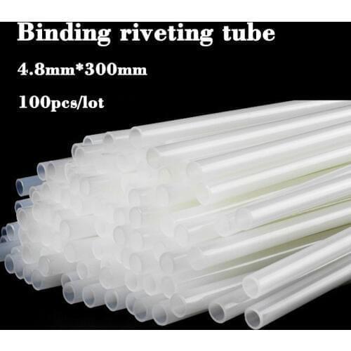 100pcs Binding Riveting Tube 4.8x300mm Voucher Punching And Binding Nylon Tube Binding Tube Eviting Bnding Machine Suppliers