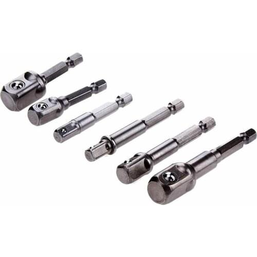 9x Hex Impact Drill Bits Driver Tool 1/2" Adapter Attachment Extension Tool