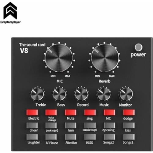 For PC Phone Computer USB External Sound Card Headset Microphone Webcast Personal Entertainment Streamer Live Broadcast Audio