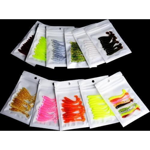 10Pcs/lot Fishing Wobbler Soft Jigging 5cm 0.6g Fishing Lure Worm Swimbaits Silicone Bait YUZI