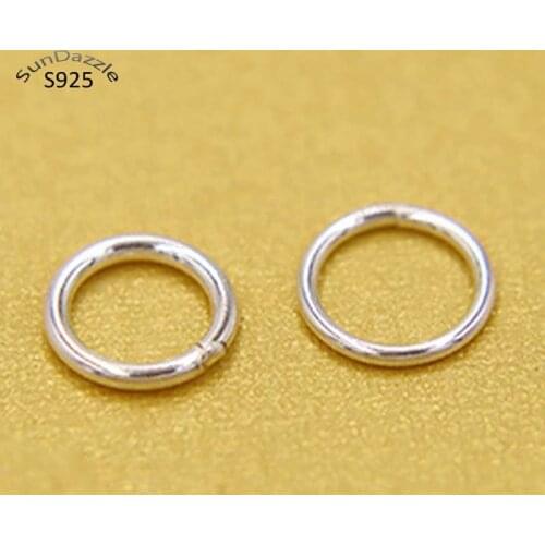 Close Ring Genuine Real Pure Solid 925 Sterling Silver Closed Jump Rings Split Ring Key Chain Jewelry Making Findings