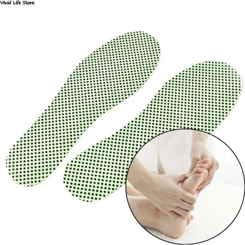1Pair Self-heating Insoles Warm Reflexology Insoles Natural Tourmaline Self-heating Insoles Winter Soles For Footwear Heated