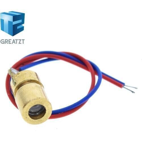 1PCS 5V 650nm 5mW Adjustable Laser Dot Diode Module Red Sight Copper Head Mini Laser Pointer