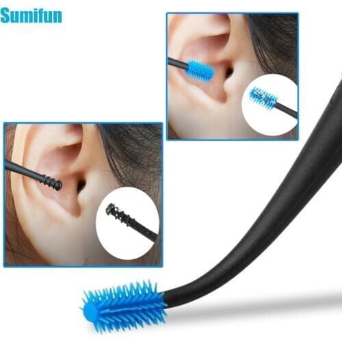 1pcs Double Sided Ear Wax Remover Earpick Removal Ear Wax Curette Cleaner Spoon Brush Hygiene Care Soft Cleaning Massage C2023