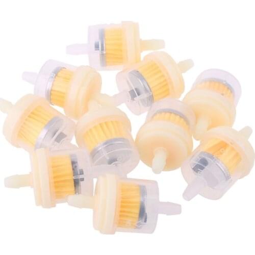 10x 4/25'' 4mm Hose Motorcycle Scooter Gasoline Filter Clear Inline Gas Fuel New T21E