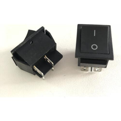 2pcs Black AC 15A 250V 20A 125V 4 Pins DPST On/Off Rocker Switch Spring Return Momentary automatic falls back in its off state