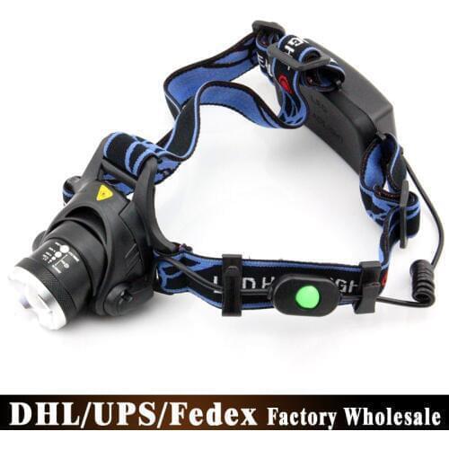 20PCS 1000 Lumens XM-L XML T6 LED Headlamp Headlight Flashlight Head Lamp Light 18650 AC/Car Charger