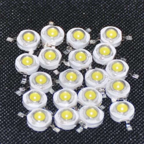 20pcs LED Diodes Cold White 1W White Light Emitting Diod 1 Watt Chips LED Diodo Beads 1-Watt LED Diodi Cool White Branco Frio