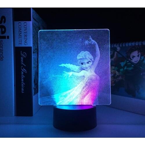 Dancing Girl 3D Lamp Anime Figure Visual Illusion Acrylic Light Guide Plate Home Decoration for Children Festival Birthday Gifts