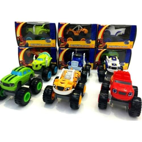 6pc Monstere Machines Car Toys Russian Miracle Crusher Truck Vehicles Figure Blazed Toys For Children Gifts Blazer Kid Toys