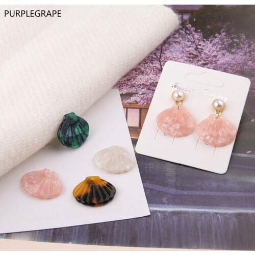 Acetate shell DIY earrings jewelry accessories simple hand made materials pendants texture 8pcs