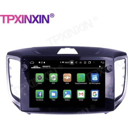 For hyundai ix25 2015-2018 Android 10.0 4+128G GPS IPS Car Multimedia Tesla Player Headunit Audio Radio Navigtion Tape Recorder