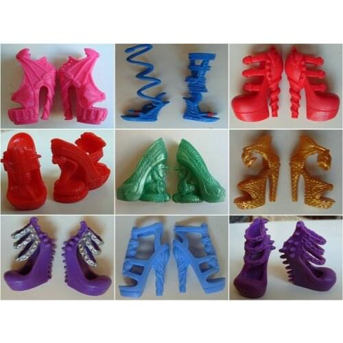 Shoes Bandage Bow High Heel Sandals Cute Heels Colorful For Monster High School Toy Fashion