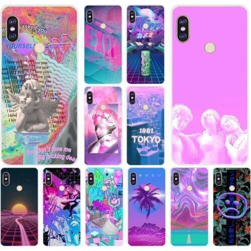 154H Vaporwave Aesthetics Soft Silicone Tpu Cover phone Case for xiaomi redmi 6 pro 5 plus note 6 pro 4 4x mi 8