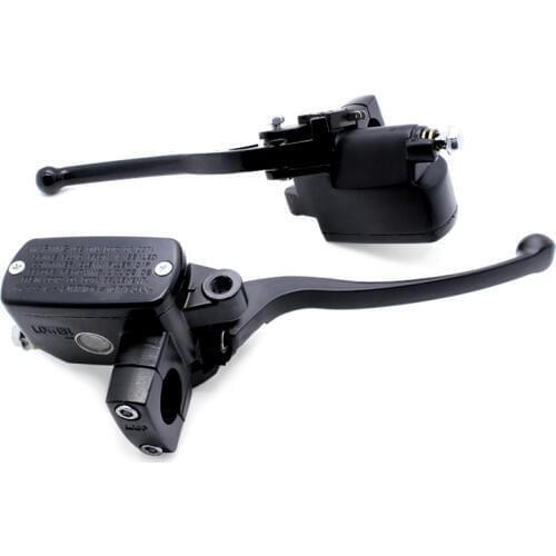 Black 7/8" 22mm Universal Front Motorcycle Brake Clutch Master Cylinder Reservoir levers For Yamaha Suzuki Honda CB400