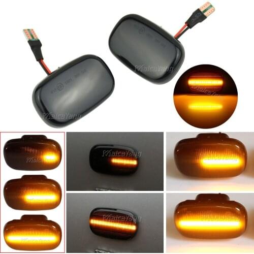2Pcs Dynamic Led Side Marker Panel Light Turn Signal Lamp For Toyota Corolla E10/E11/E12 ZE120 Hilux Surf N21 Yaris Verso Celica