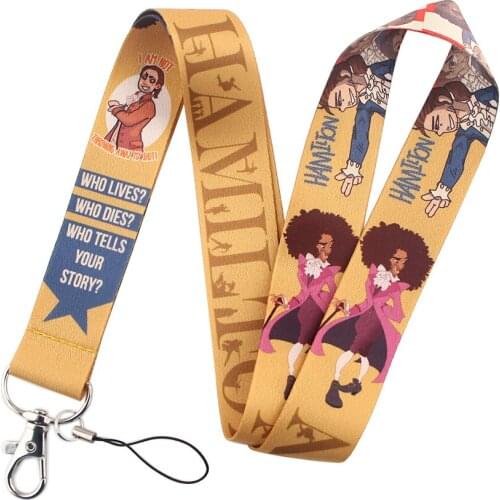 ER143 Hamilton Musician Concert Creative Lanyard Badge ID Lanyards Mobile Phone Rope Key Lanyard Neck Straps Accessories