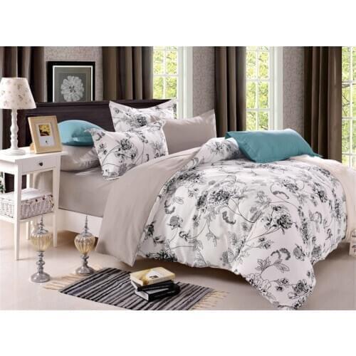 Europe and the United States Japanese full-size plant flowers three or four pieces of bedding comforter set Quality Polyester
