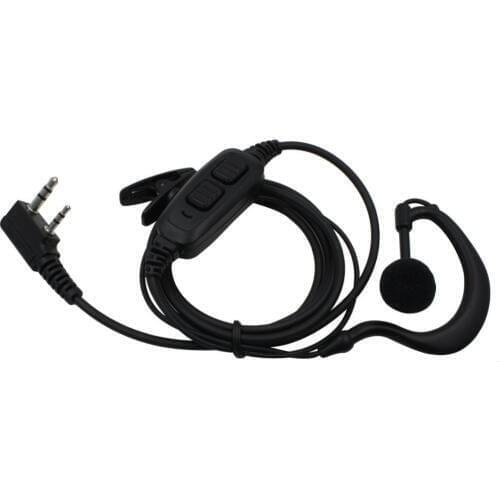 Baofeng UV-82 Dual PTT Earpiece Headset Mic 2-pin for baofeng UV-82HX Kenwood Puxing Wouxun Baofeng Two Way Radio pofung uv5r
