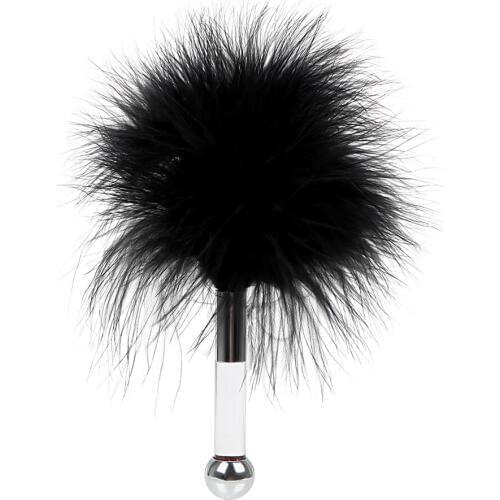 IKOKY Anal Plug Adult Games Sex Toys for Women Couple Butt Plug with Feather Tail Mini Steel Ball Flirting Stick Foreplay