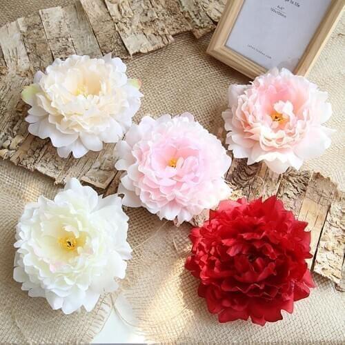 1PCS Peony Flower Heads Decorative Scrapbooking Artificial Flower For Home Wedding Birthday Party Decoration Supplies