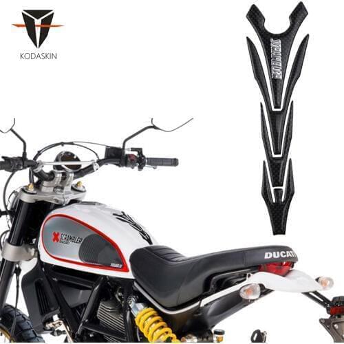 KODASKIN 3D Carbon Motorcycle Tank Pad Sticker Decal Emblem for SCRAMBLER
