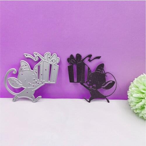 Mouse Die Cut Metal Cutting Dies For Scrapbooking Card Making Embossing Folder Template Diy Craft Animal Dies Mould
