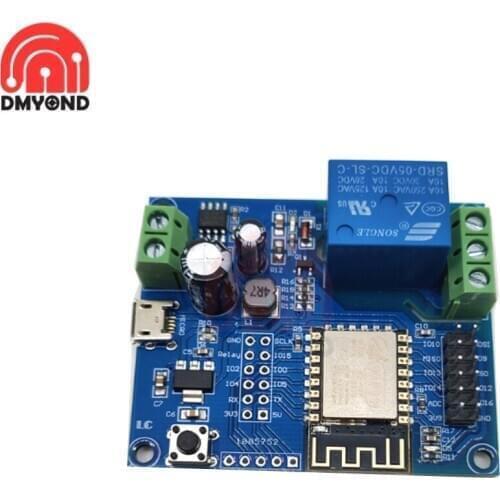 DC5-80V ESP8266 Single Channel WIFI Relay Module ESP-12F Development Board for Smart Home Intelligent Furniture WIFI Module