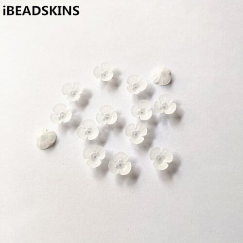 New arrival! 11mm 3900pcs Clear Matte Frosted Acrylic Flower shape beads for Necklace,Earrings parts,hand Made Jewelry DIY