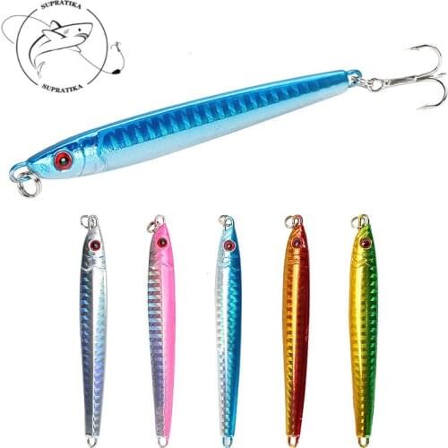 Sea Fishing Lure 5pcs/set 9.5cm/30g Artificial 3D Eye Iron Plate Hard Bait 6# Hook Depth Diving 2-4M Sequins Bionic Bait