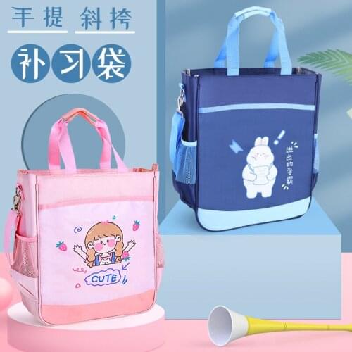 Hand Study School Multilayer Backpack Canvas Large Capacity Portable Lunch Bags School Supplies Child Boy Girl Student Cartoon