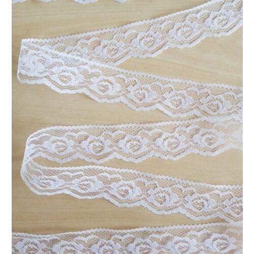 Width 35mm 20yards white Embroidered Net Lace Trim fabric Garment ribbon headband wedding party decoration DIY Accessorie #54531