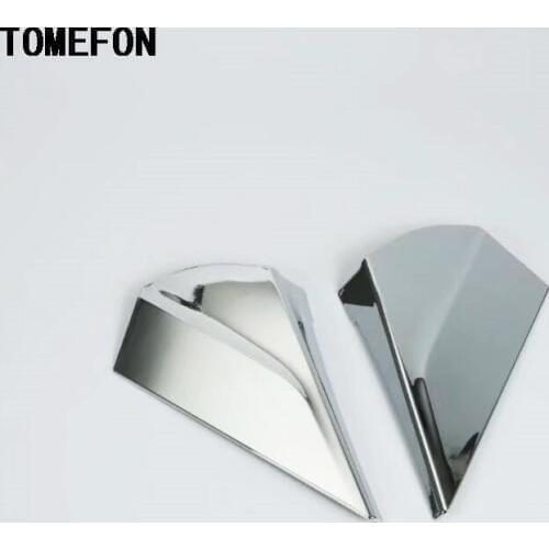 TOMEFON For Toyota C-HR CHR 2016 2017 ABS Chrome Spoilers Wing Trim Tail Rear Side Window Triangle Decor Cover Exterior Styling