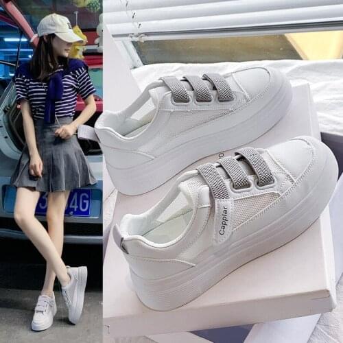 White Shoes for Women 2021 Spring New Internet Hot Korean Style Board Shoes for Students Daily Street Shooting Casual Flat Shoes