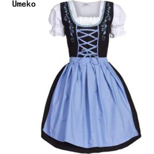 Umeko New Sweet Lolita Midi Dress Ruffle Bow Bandage Puff Sleeve Square Collar Cosplay Party Dress Girl High Waist Ball Gown