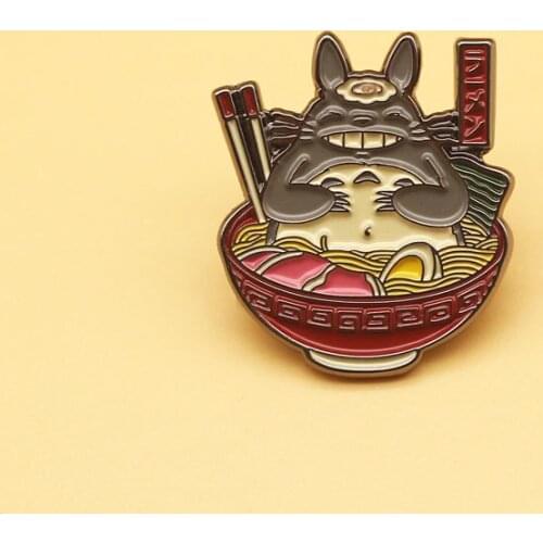 XM-funny Japanese cute anime My Neighbor Totoro cartoon brooch alloy enamel metal badge with pin collar pin anime accessories