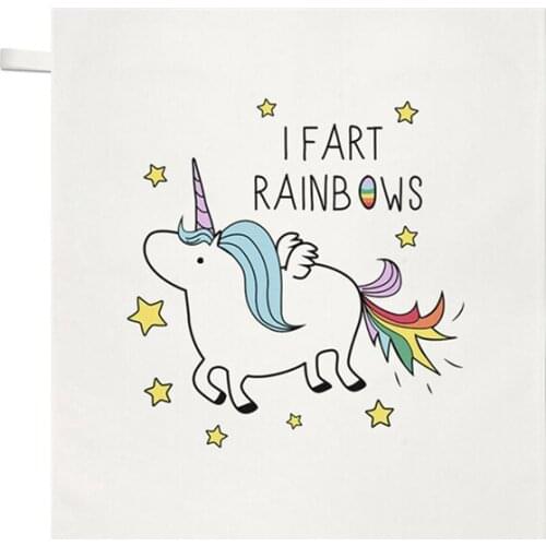 Funny Unicorn I Fart Rainbows Travel Face Towel Microfiber Unicorn Hand Kitchen Towels for Bathroom Unicorn Girl Birthday Gifts