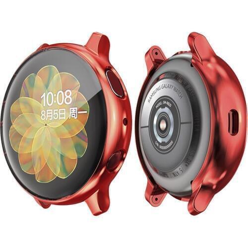 Full Coverage Screen Protective Cover Case for Samsung Galaxy Watch Active 2 40mm 44mm Ultra-thin Soft Plating Shell TPU Case