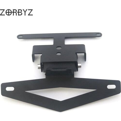 ZORBYZ Motorcycle Black Metal Rear Tail Light Mount License Plate LED Light Bracket Holder For Benelli 752s