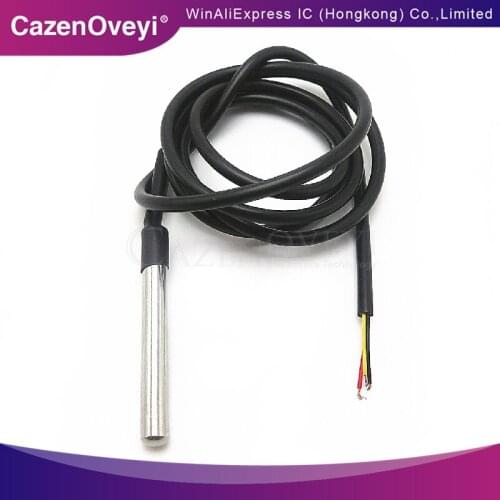 1pcs/lot DS1820 Stainless steel package Waterproof DS18B20 temperature probe temperature sensor 18B20 For Arduino