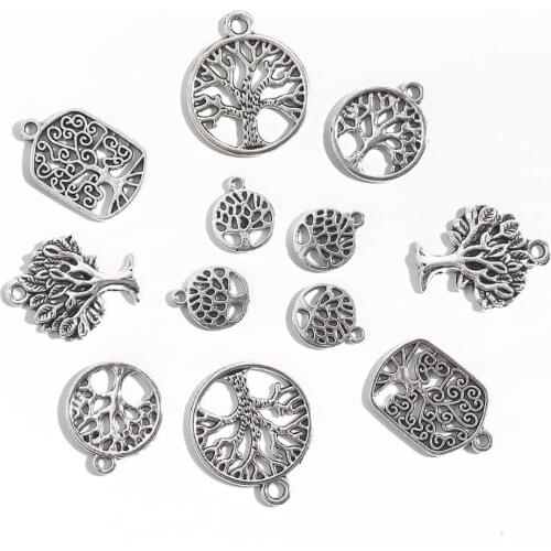 10/20/30pcs of mixed size branch alloy jewelry accessories and parts plating ancient silver DIY jewelry accessories jewelry