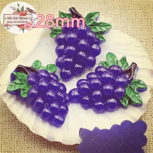 10pcs grape fruit Resin Flat back Cabochon miniature food Art Supply Decoden Charm Craft