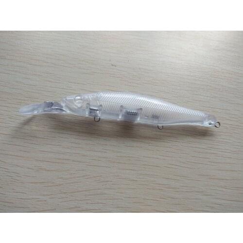 10pcs Unpainted Fishing Lure Body Minnow Hardbaits Fishing Wobbler Artificial baits 140mm 16g Blank lures SEBO29