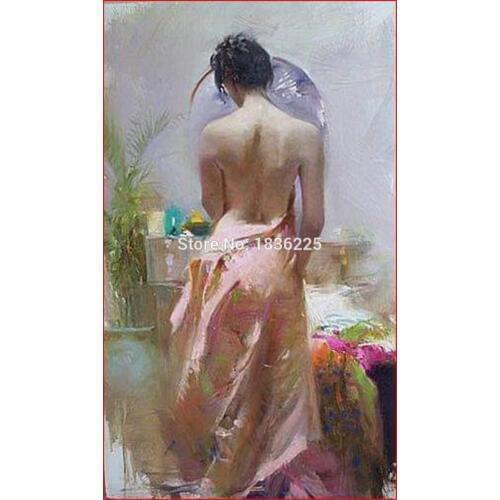 100%hand-painted nude girl oil painting female nude photos beautiful nude woman back wall sticker for living room wall decor