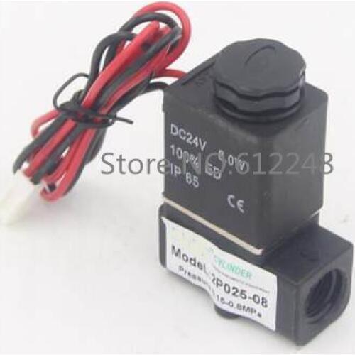2 way Pneumatic Plastic Mini Solenoid Valve 2P025-06 Port 1/8" 2P025-08 1/4"