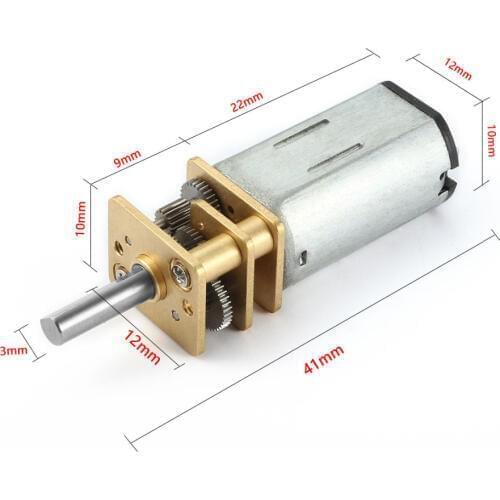 DC 6V Electric Mini Metal Gear Motor N30 50/100/150/250/500RPM Micro Speed Reduction Gear Motor 3mm Shaft Gear Reducer Motor
